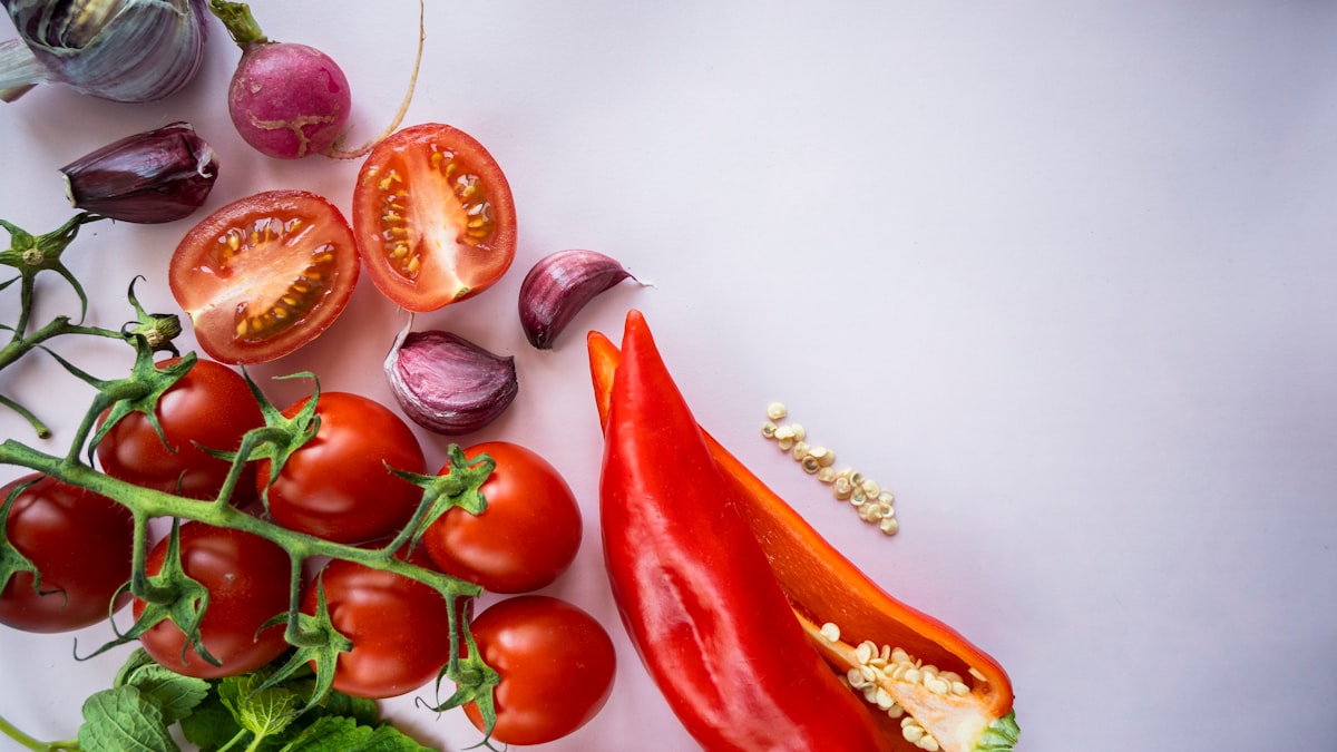 Golden-brown roasted vegetables with herbs and spices